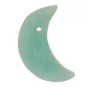 Colgante gema media luna facetada 20.5x14 mm - Amazonita x1