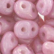 SuperDuo 2,5x5 mm Opaque Light Rose Ceramic Look x10g|raw }}