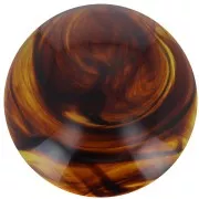 Cabochon rond en résine translucide 14 mm - Ambre marbré x1
