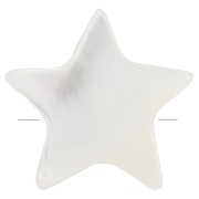 Cuenta de estrella de nácar 10 mm - Natural x1