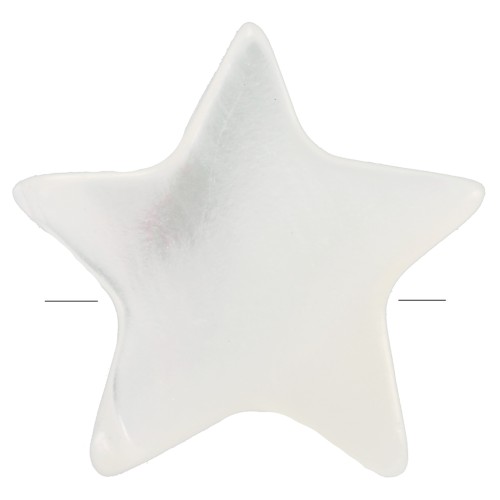 Cuenta de estrella de nácar 10 mm - Natural x1