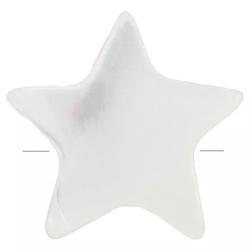 Cuenta de estrella de nácar 10 mm - Natural x1