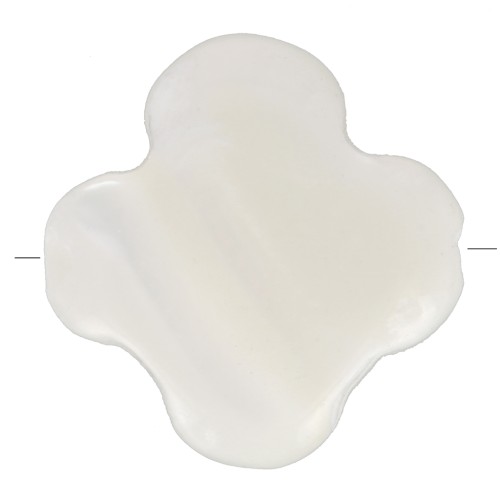 Cuenta de trébol de nácar 8 mm - Natural x1