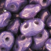 SuperDuo 2,5x5 mm Luster Metallic Amethyst Chalk x10g|raw }}