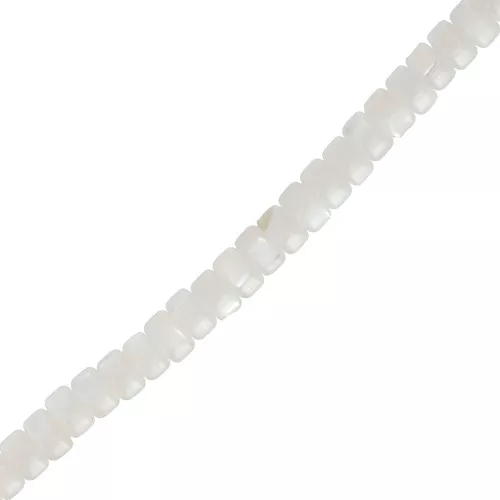 Cuentas redondas de nácar Heishi 3x2 mm - Natural x40cm