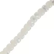 Cuentas redondas de nácar Heishi 6x4 mm - Natural x40cm