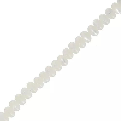 Redondeles de madreperla estilo Heishi 4x2.5 mm - Natural x39cm