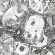 SuperDuo 2,5x5 mm Crystal Plata x10g