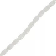 Cuentas de nácar oliva 5x3 mm - Natural x39cm