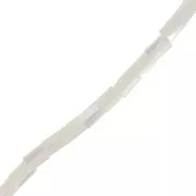 Cuentas de tubo de nácar 5x3 mm - Natural x40cm