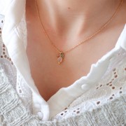 Charm ovalado facetado con bolitas 10x4 mm - Dorado con oro fino - Labradorita x1