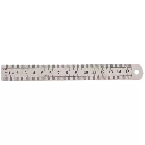 Regla graduada de 15 cm - Acero inoxidable x1