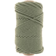 Bobina de cordón de algodón para macramé de 3 mm - Aguacate x50m|raw }}