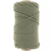 Bobina de cordón de algodón para macramé de 3 mm - Aguacate x50m