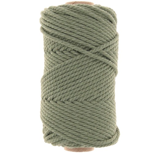 Bobina de cordón de algodón para macramé de 3 mm - Aguacate x50m