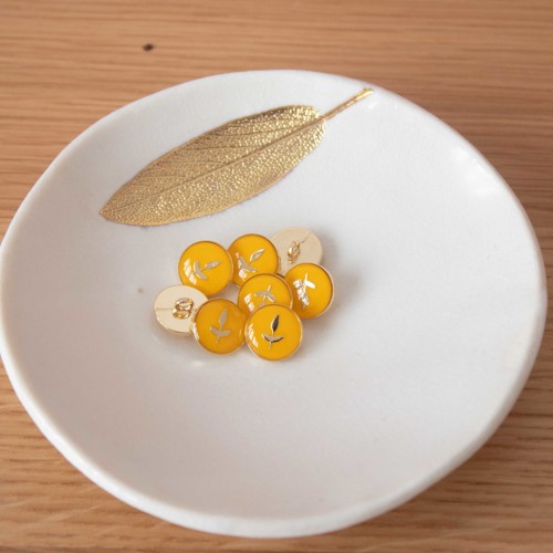 Botón para zapatos Feuillette Lise Tailor - 12 mm - Amarillo sol x1