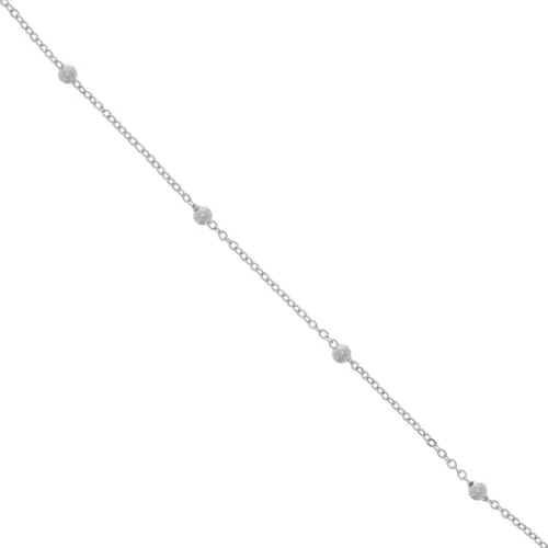 Cadena decorada bolas 1,7 y 3,5 mm rodiado x1m