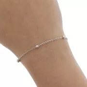 Cadena decorada bolas 1,7 y 3,5 mm rodiado x1m