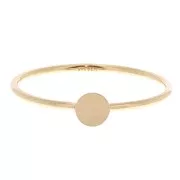 Anillo fino con bandeja para cabujón de 4 mm - Tamaño 57 - Gold filled x1