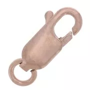Cierre de langosta de 12 mm de longitud con anilla abierta relleno de oro rosa (oro laminado)x1