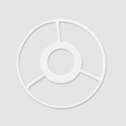 Círculo cabeza pantalla de lámpara 10 cm Blanco x1|raw }}