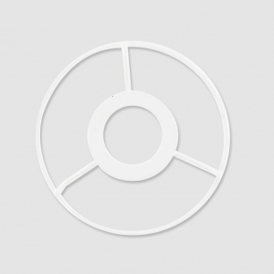 Círculo cabeza pantalla de lámpara 10 cm Blanco x1