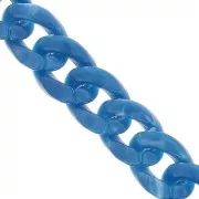 Cadena acrílica 13 mm - Bleu pétrole Marbré x1m