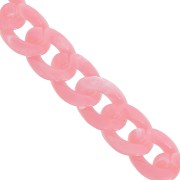 Cadena acrílica 13 mm - Rosa jaspeado x1m