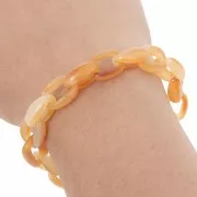 Cadena acrílica 11 mm - Apricot Marbled x1m