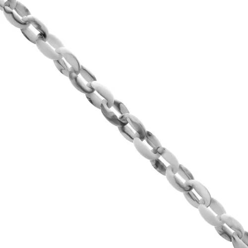 Cadena acrílica 11 mm - Blanco - Mármol gris x1m