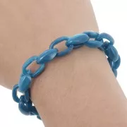 Cadena acrílica 11 mm - Bleu pétrole Marbré x1m