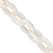 Cadena acrílica 11 mm - Marfil jaspeado x1m