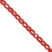 Cadena acrílica 11 mm - Rojo coral jaspeado x1m