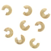 Tapas de cuentas para aplastar a 2 mm - Chapado en oro x25|raw }}