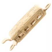 Broche de clip rectangular 18x6 mm - diseño arabesco - Oro x1