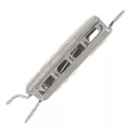 Cierre clip rectángulo 18x6 mm - motivo arabesco - Rodio x1