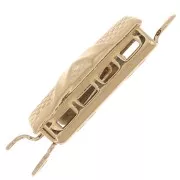 Cierre rectangular de clip 18x6 mm - Oro x1