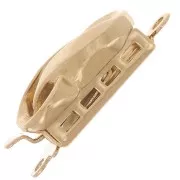 Cierre de clip rectangular 18x8 mm - patrón infinito - Oro x1