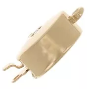 Cierre de clip redondo de strass 17,5x12 mm - Oro - Cristal x1