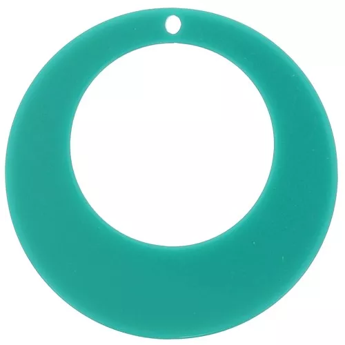 Colgante de acrílico calado de 50 mm - verde turquesa x1