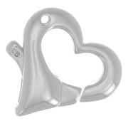 Cierre de corazón 14 mm - Plata de ley 925  x1