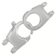 Cierre de langosta de 2 filas para tejer 24x10 mm - Plata 925 x1