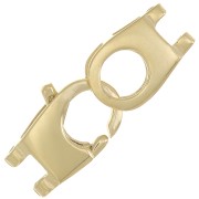 Cierre de langosta de 2 filas para tejer 24x10 mm - Plata 925 Dorada x1|raw }}