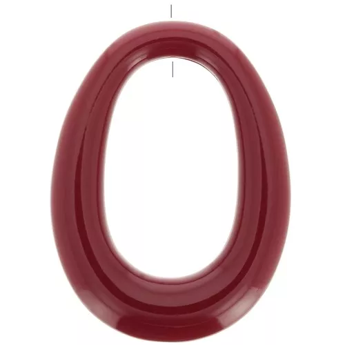 Colgante ovalado de resina calado 44x33 mm - Burdeos x1