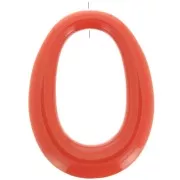 Colgante ovalado de resina calado 44x33 mm - Terracota x1