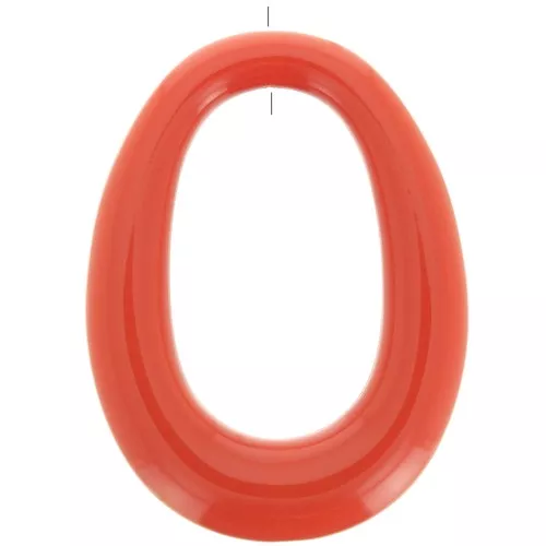 Colgante ovalado de resina calado 44x33 mm - Terracota x1