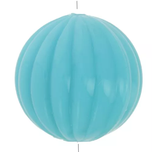 Cuenta redonda de resina opaca de 14mm - Turquesa x1