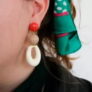 Cuenta redonda de resina opaca de 14mm - Turquesa x1