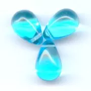 Gotas 10x14 mm Aquamarina x10