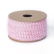 Cordón de algodón trenzado de 2 mm - Rosa claro - Rosa x1m|raw }}